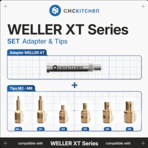 Set Adapter and Tips – Weller XT Series (Adapter Weller XT+Tips M2-M8) – CNC Kitchen