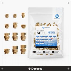 Threaded inserts – set Imperial XL 640 pcs – CNC Kitchen