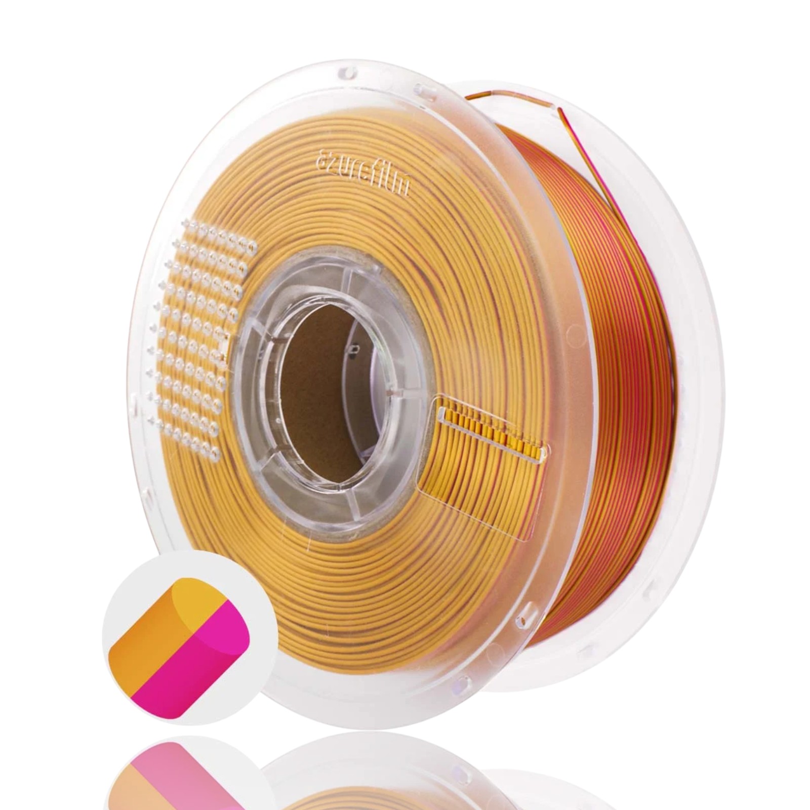 3d-filament-PLA-Silk-Dual-Color-Rose-Fortune-Master-Spool-Front-azurefilm-1-(WEBSITE EVOLT)