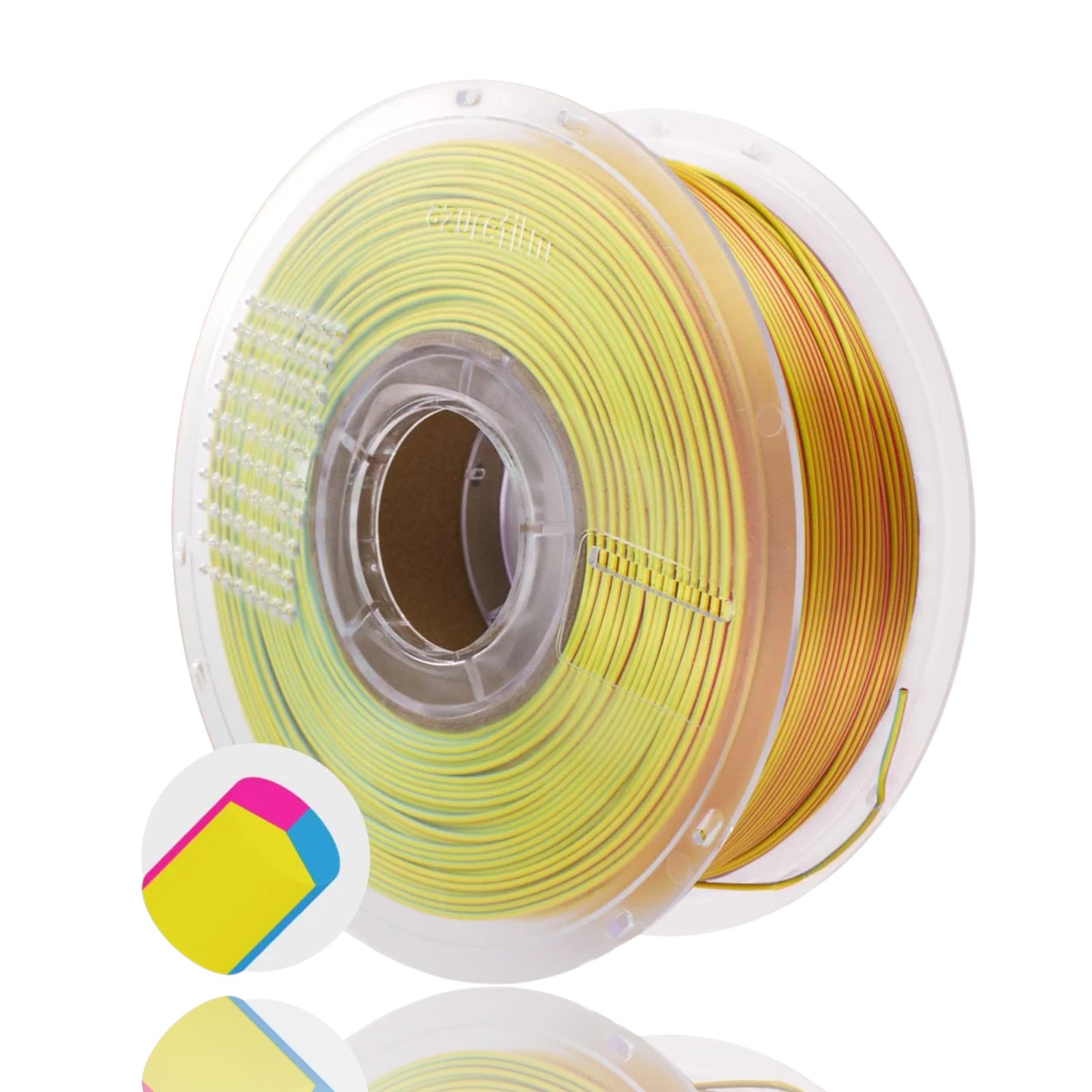 3d-filament-PLA-Silk-Tri-Color-Sunrise-Pop-Master-Spool-Front-azurefilm-1-(WEBSITE EVOLT)