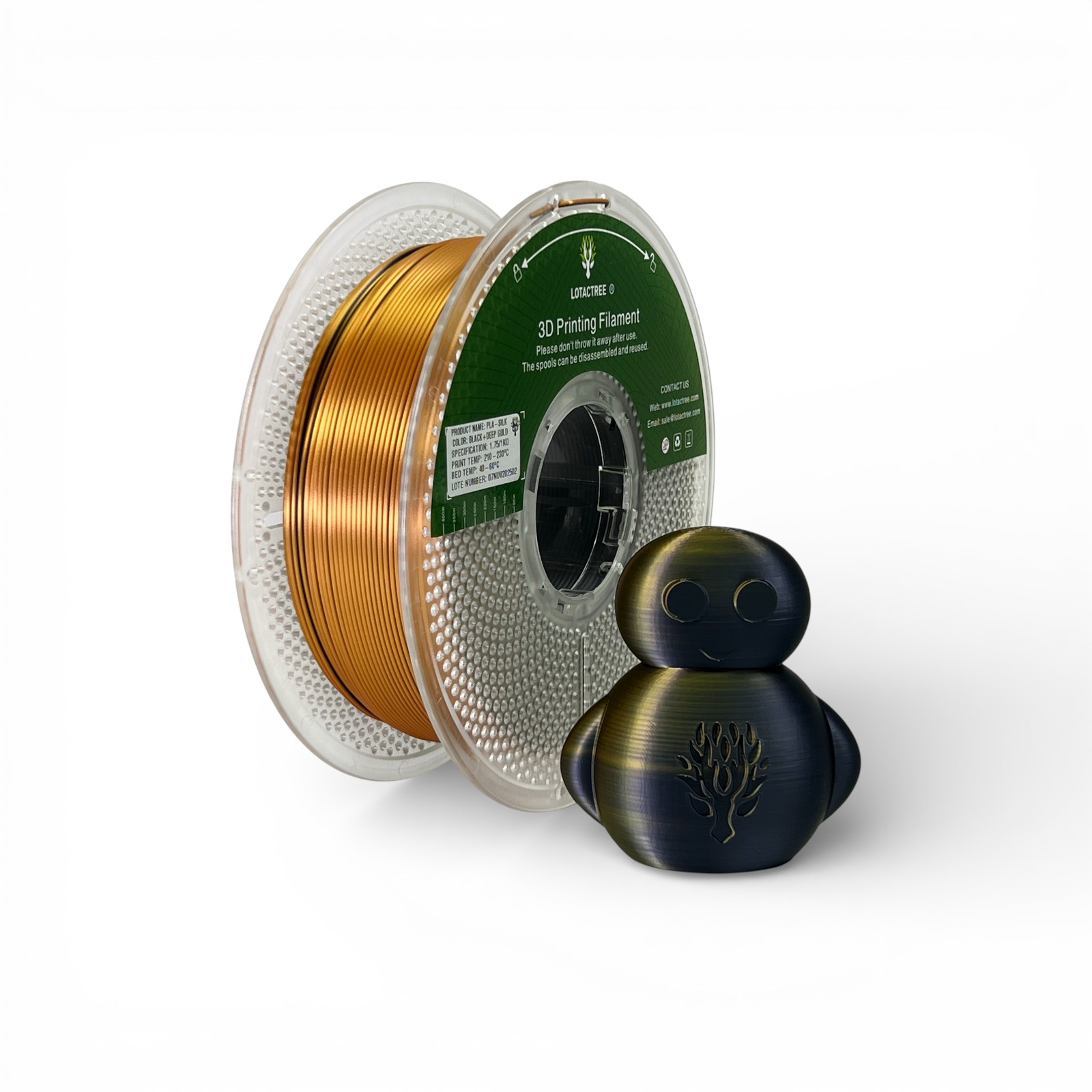 PLA SILK Black + Deep Gold-(WEBSITE EVOLT)