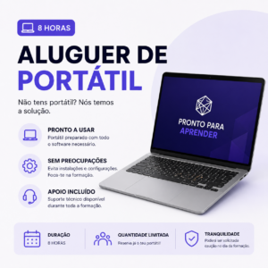 Aluguer de Portátil (Formação Presencial 8H) – Escola 3D