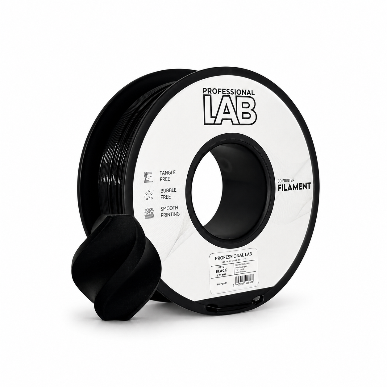 professional lab petg black evolt portugal filamento impressao 3d